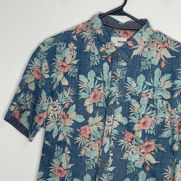 Sunrise Kingdom Men's Large casual button down shirt Hawaiian Tropical print - Picture 2 of 12